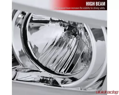 Spec-D Dual LED C-Bar Projector Headlights (Chrome Housing/Clear Lens) Chevrolet Silverado 2007-2014 - 2LHP-SIV07-RS