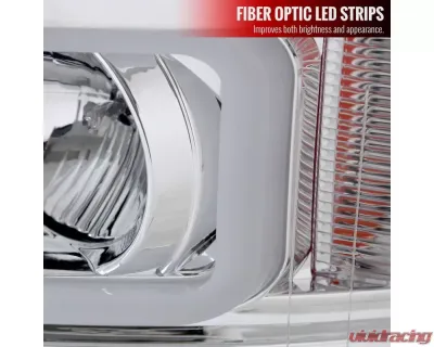 Spec-D Dual LED C-Bar Projector Headlights (Chrome Housing/Clear Lens) Chevrolet Silverado 2007-2014 - 2LHP-SIV07-RS
