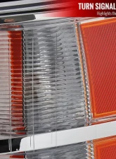 Spec-D Dual LED C-Bar Projector Headlights (Chrome Housing/Clear Lens) Chevrolet Silverado 2007-2014                                     - 2LHP-SIV07-RS - Image 6