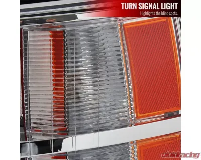 Spec-D Dual LED C-Bar Projector Headlights (Chrome Housing/Clear Lens) Chevrolet Silverado 2007-2014 - 2LHP-SIV07-RS