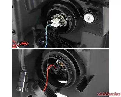 Spec-D Dual LED C-Bar Projector Headlights (Chrome Housing/Clear Lens) Chevrolet Silverado 2007-2014 - 2LHP-SIV07-RS