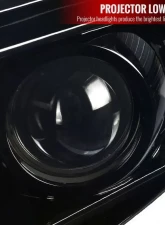 Spec-D LED C-Bar Projector Headlights (Jet Black Housing/Clear Lens) Chevrolet Silverado 2007-2014                                     - 2LHP-SIV07BK-G2-TM - Image 3