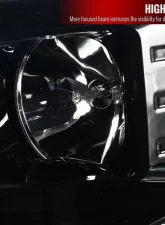 Spec-D LED C-Bar Projector Headlights (Jet Black Housing/Clear Lens) Chevrolet Silverado 2007-2014                                     - 2LHP-SIV07BK-G2-TM - Image 4