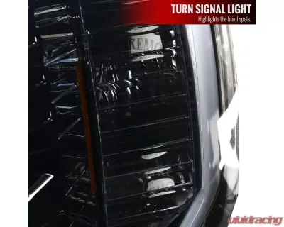 Spec-D LED C-Bar Projector Headlights (Jet Black Housing/Clear Lens) Chevrolet Silverado 2007-2014 - 2LHP-SIV07BK-G2-TM