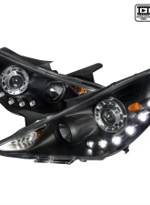 Spec-D Projector Headlights w/ SMD LED Light Strip (Matte Black Housing/Clear Lens) Hyundai Sonata 2011-2014                                     - 2LHP-SON11JM-TM - Image 10