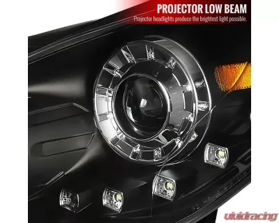 Spec-D Projector Headlights w/ SMD LED Light Strip (Matte Black Housing/Clear Lens) Hyundai Sonata 2011-2014 - 2LHP-SON11JM-TM