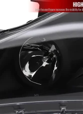 Spec-D Projector Headlights w/ SMD LED Light Strip (Matte Black Housing/Clear Lens) Hyundai Sonata 2011-2014                                     - 2LHP-SON11JM-TM - Image 3