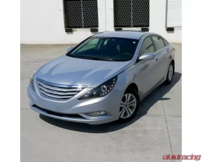 Spec-D Projector Headlights w/ SMD LED Light Strip (Matte Black Housing/Clear Lens) Hyundai Sonata 2011-2014 - 2LHP-SON11JM-TM