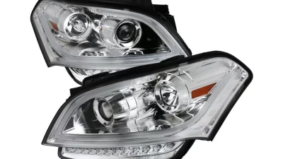 Spec-D Projector Headlights w/ LED Light Bar & LED Turn Signal Lights (Chrome Housing/Clear Lens) Kia Soul 2010-2011                                     - 2LHP-SOU10-TM - Image 10