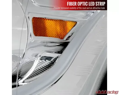 Spec-D Projector Headlights w/ LED Light Bar & LED Turn Signal Lights (Chrome Housing/Clear Lens) Kia Soul 2010-2011 - 2LHP-SOU10-TM