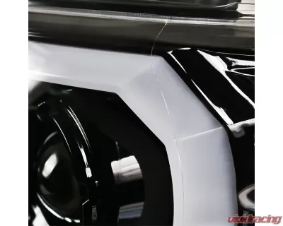 Spec-D LED C-Bar Projector Headlights (Jet Black Housing/Clear Lens) Toyota Tacoma 2012-2015 - 2LHP-TAC12BK-TM