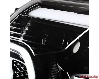 Spec-D LED C-Bar Projector Headlights (Jet Black Housing/Clear Lens) Toyota Tacoma 2012-2015 - 2LHP-TAC12BK-TM