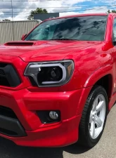 Spec-D LED C-Bar Projector Headlights (Jet Black Housing/Clear Lens) Toyota Tacoma 2012-2015                                     - 2LHP-TAC12BK-TM - Image 10