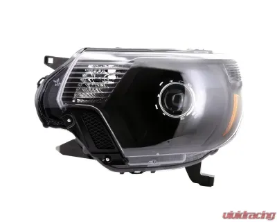 Spec-D Retro Style Projector Headlights (Matte Black Housing/Clear Lens) Toyota Tacoma 2012-2015 - 2LHP-TAC12JM-RS