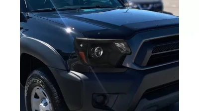 Spec-D Retro Style Projector Headlights (Matte Black Housing/Clear Lens) Toyota Tacoma 2012-2015                                     - 2LHP-TAC12JM-RS - Image 9