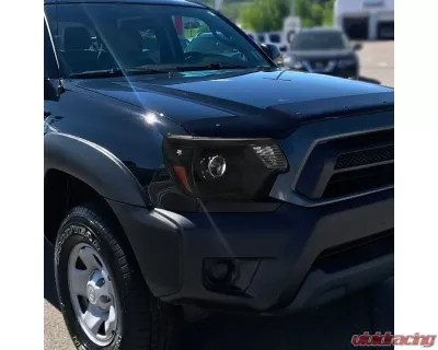 Spec-D Retro Style Projector Headlights (Matte Black Housing/Clear Lens) Toyota Tacoma 2012-2015 - 2LHP-TAC12JM-RS