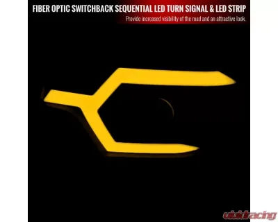 Spec-D Switchback Sequential LED Bar Projector Headlights (Matte Black Housing/Smoked Lens) Toyota Tacoma 2012-2015 - 2LHP-TAC12SM-SQ-RS