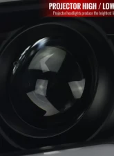 Spec-D Switchback Sequential LED Bar Projector Headlights (Matte Black Housing/Smoked Lens) Toyota Tacoma 2012-2015                                     - 2LHP-TAC12SM-SQ-RS - Image 4