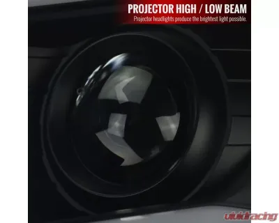 Spec-D Switchback Sequential LED Bar Projector Headlights (Matte Black Housing/Smoked Lens) Toyota Tacoma 2012-2015 - 2LHP-TAC12SM-SQ-RS