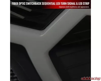 Spec-D Switchback Sequential LED Bar Projector Headlights (Matte Black Housing/Smoked Lens) Toyota Tacoma 2012-2015 - 2LHP-TAC12SM-SQ-RS