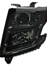 Spec-D Projector Headlights w/ LED Light Strip (Chrome Housing/Smoked Lens) Chevrolet Tahoe | Suburban 2015-2020                                     - 2LHP-TAH15G-GO - Image 5