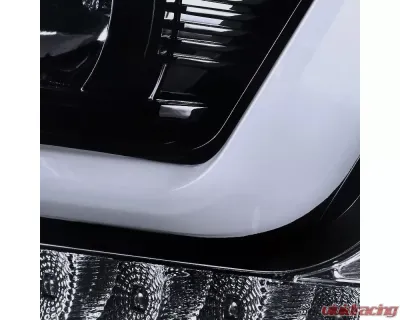 Spec-D LED C-Bar Projector Headlights w/ LED Turn Signal Lights (Glossy Black Housing/Smoked Lens) Chevrolet Tahoe | Suburban 2015-2020 - 2LHP-TAH15G-TM