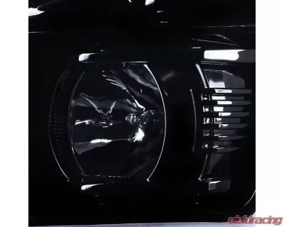 Spec-D LED C-Bar Projector Headlights w/ LED Turn Signal Lights (Glossy Black Housing/Smoked Lens) Chevrolet Tahoe | Suburban 2015-2020 - 2LHP-TAH15G-TM