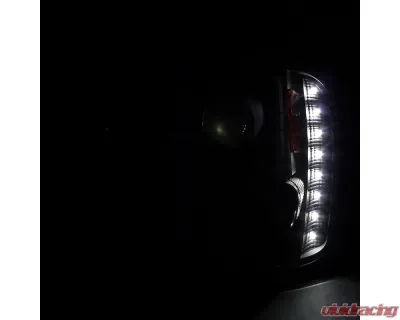 Spec-D Projector Headlights w/ LED Light Strip (Matte Black Housing/Clear Lens) Chevrolet Trailblazer 2002-2009 - 2LHP-TBLZ02JM-V2-RS