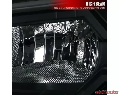 Spec-D Projector Headlights w/ LED Light Strip (Matte Black Housing/Clear Lens) Chevrolet Trailblazer 2002-2009 - 2LHP-TBLZ02JM-V2-RS