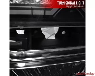 Spec-D Projector Headlights w/ LED Light Strip (Matte Black Housing/Clear Lens) Chevrolet Trailblazer 2002-2009 - 2LHP-TBLZ02JM-V2-RS