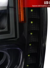 Spec-D Projector Headlights w/ LED Light Strip (Matte Black Housing/Clear Lens) Chevrolet Trailblazer 2002-2009                                     - 2LHP-TBLZ02JM-V2-RS - Image 6