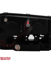 Spec-D Projector Headlights w/ LED Light Strip (Matte Black Housing/Clear Lens) Chevrolet Trailblazer 2002-2009                                     - 2LHP-TBLZ02JM-V2-RS - Image 9