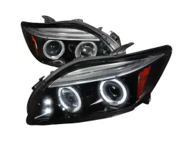 Spec-D Dual Halo Projector Headlights w/ LED Accent Lights (Glossy Black Housing/Smoke Lens) Scion tC 2005-2010