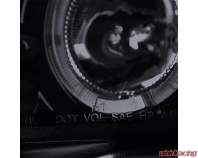 Spec-D Dual Halo Projector Headlights (Glossy Black Housing/Smoked Lens) Scion tC 2005-2010 - 2LHP-TC05G-TM