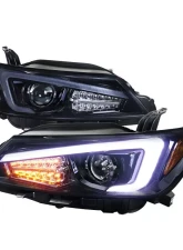 Spec-D LED Bar Projector Headlights w/ LED Turn Signal Lights (Glossy Black Housing/Smoked Lens)  Scion tC 2011-2013                                     - 2LHP-TC11G-TM - Image 10