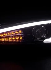 Spec-D LED Bar Projector Headlights w/ LED Turn Signal Lights (Glossy Black Housing/Smoked Lens)  Scion tC 2011-2013                                     - 2LHP-TC11G-TM - Image 2