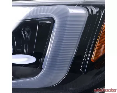 Spec-D LED Bar Projector Headlights w/ LED Turn Signal Lights (Glossy Black Housing/Smoked Lens)  Scion tC 2011-2013 - 2LHP-TC11G-TM