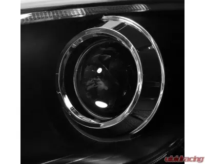 Spec-D Projector Headlights w/ LED Light Strip (Matte Black Housing/Clear Lens) Hyundai Tucson 2010-2013 - 2LHP-TUC10JM-TM