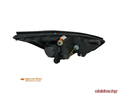 Spec-D Projector Headlights w/ LED Light Strip (Matte Black Housing/Clear Lens) Hyundai Tucson 2010-2013 - 2LHP-TUC10JM-TM