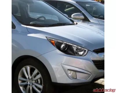 Spec-D Projector Headlights w/ LED Light Strip (Matte Black Housing/Clear Lens) Hyundai Tucson 2010-2013 - 2LHP-TUC10JM-TM