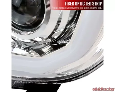 Spec-D Retro Style LED Tube Projector Headlights w/ LED Turn Signals (Chrome Housing/Clear Lens)  Toyota Tundra | Sequoia 2007-2017 - 2LHP-TUN07-G3-GO