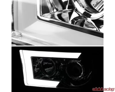 Spec-D Switchback Sequential LED C-Bar Projector Headlights (Chrome Housing/Clear Lens) Toyota Tundra | Sequoia 2007-2017 - 2LHP-TUN07-SQ-RS