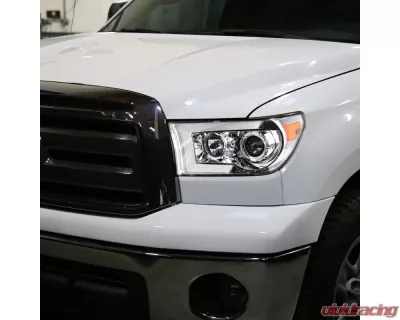 Spec-D Switchback Sequential LED C-Bar Projector Headlights (Chrome Housing/Clear Lens) Toyota Tundra | Sequoia 2007-2017 - 2LHP-TUN07-SQ-RS
