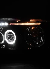 Spec-D Single Halo Projector Headlights (Glossy Black Housing/Smoked Lens) Toyota Tundra | Sequoia 2007-2017                                     - 2LHP-TUN07G-TM - Image 2