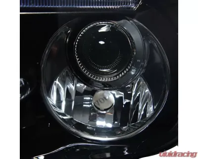 Spec-D Single Halo Projector Headlights (Glossy Black Housing/Smoked Lens) Toyota Tundra | Sequoia 2007-2017 - 2LHP-TUN07G-TM