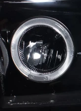 Spec-D Single Halo Projector Headlights (Glossy Black Housing/Smoked Lens) Toyota Tundra | Sequoia 2007-2017                                     - 2LHP-TUN07G-TM - Image 4