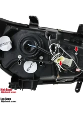 Spec-D Single Halo Projector Headlights (Glossy Black Housing/Smoked Lens) Toyota Tundra | Sequoia 2007-2017                                     - 2LHP-TUN07G-TM - Image 9