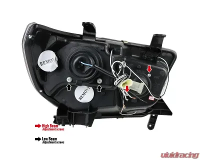 Spec-D Single Halo Projector Headlights (Glossy Black Housing/Smoked Lens) Toyota Tundra | Sequoia 2007-2017 - 2LHP-TUN07G-TM