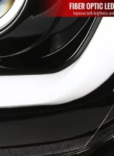 Spec-D LED C-Bar Projector Headlights w/ Sequential Turn Signal Lights (Jet Black Housing/Clear Lens) Toyota Tundra 2014-2021                                     - 2LHP-TUN14BK-SQ-TM - Image 5