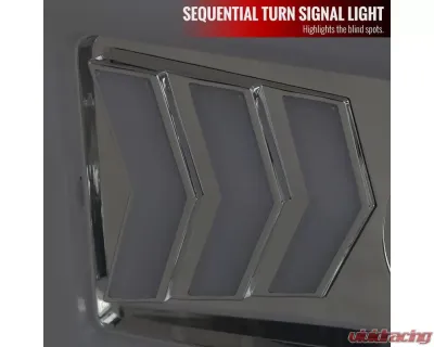 Spec-D LED C-Bar Projector Headlights w/ Sequential Arrow Turn Signals (Chrome Housing/Smoked Lens) Toyota Tundra 2014-2021 - 2LHP-TUN14G-RS